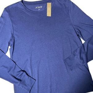 J.Crew long-sleeve crewneck T-shirt Soft Knit Blue Size Small